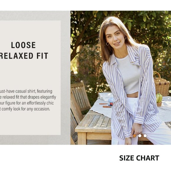 NWT Cali1850 XS/S (also fits M) Long Sleeve Relaxed Button Down shirt - Picture 8 of 10